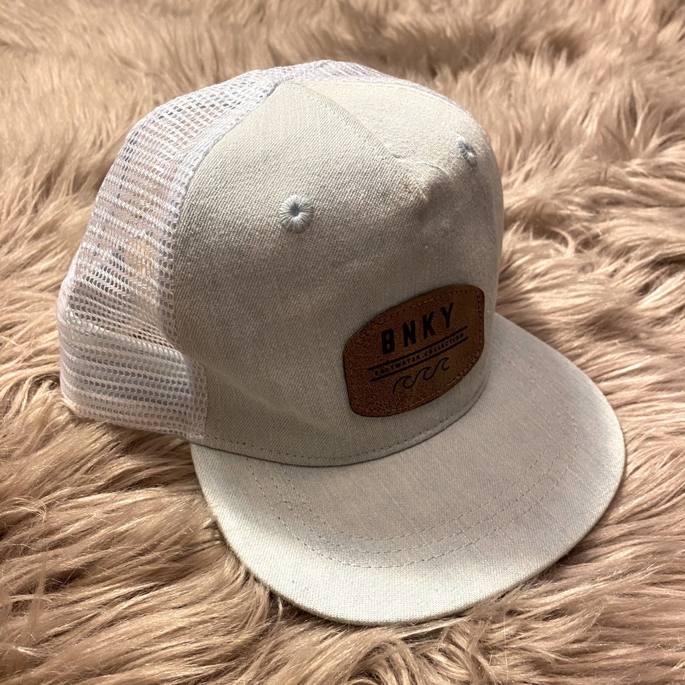 Binky Bros infant hat (4-12mo) light blue/white SnapBack.